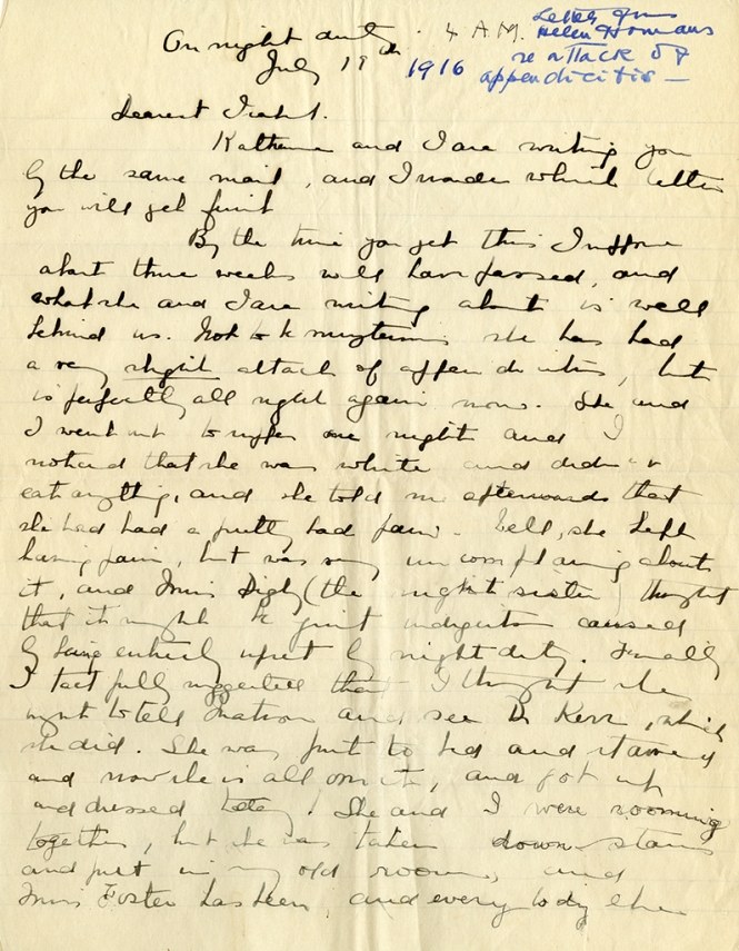 Letter from Helen Homans to Isabel Farley
